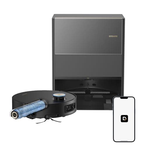 DREAME Aqua10 Ultra Roller Robot Vacuum and Mop & 30,000Pa Suction, Self-Cleaning Dock & Extending Roller Mop, Heat-Washes & Dries, Carpet Protection, AI Camera & LiDAR Avoidance Tech, Voice Control