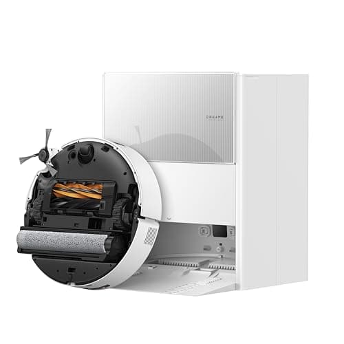 DREAME Aqua10 Ultra Roller Robot Vacuum and Mop & 30,000Pa Suction, Self-Cleaning Dock & Extending Roller Mop, Heat-Washes & Dries, Carpet Protection, AI Camera & LiDAR Avoidance Tech, Voice Control