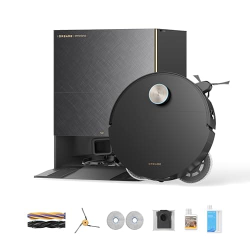 DREAME X60 Max Ultra Complete Robot Vacuum and Mop, Upgraded from X50 Series, 3.13in (7.95cm) Ultra-Thin Design, 35,000Pa Suction, Self Emptying&Refilling, Mop Self-Cleaning, 280+ Obstacle Avoidance