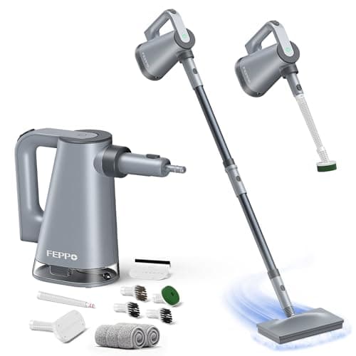 FEPPO Steam Mop & Detachable Handheld Steam Cleaner for Home and Floor Cleaning, 15s Heat-Up, 230°F Floor Steamer for Deep Cleaning with Multi-purpose Attachments Hardwood Floors, Tile,Grout,Furniture